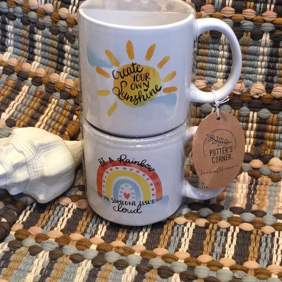 Set of 2 Hand Crafted Ceramic Stackable Mugs - Picture 9 of 9